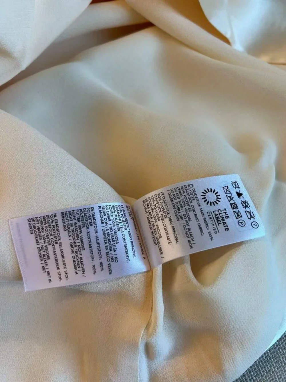 BEST Reformation Ecru Mini Dress Sz6 Butter Cream Scarf Wedding Party Cocktail - Picture 11 of 15